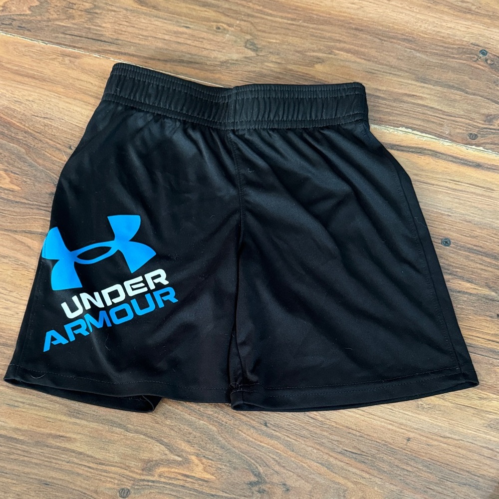 Under Armour Kids Black and Blue Shorts